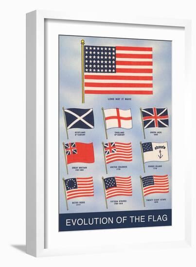 Evolution of the Flag-null-Framed Art Print