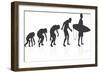 Evolution of the Surfer-jorgenmac-Framed Art Print