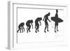 Evolution of the Surfer-jorgenmac-Framed Art Print