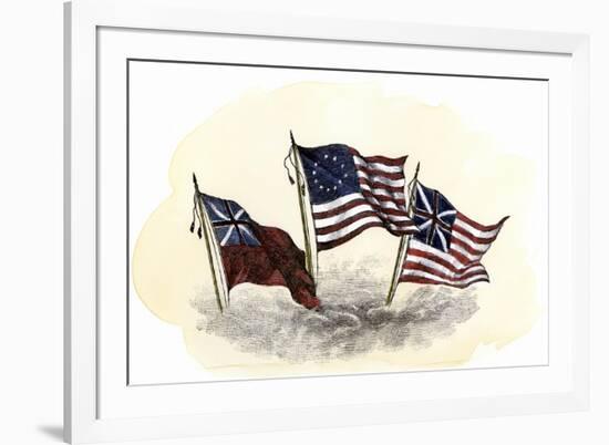 Evolution of the United States Flag-null-Framed Giclee Print