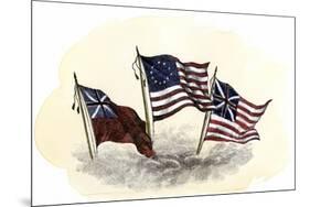 Evolution of the United States Flag-null-Mounted Giclee Print