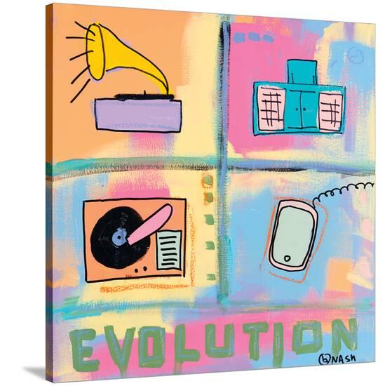 Evolution - Stereo-Brian Nash-Stretched Canvas