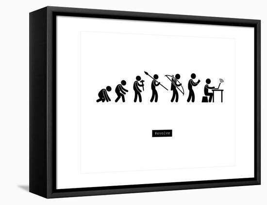 #Evolve-null-Framed Stretched Canvas