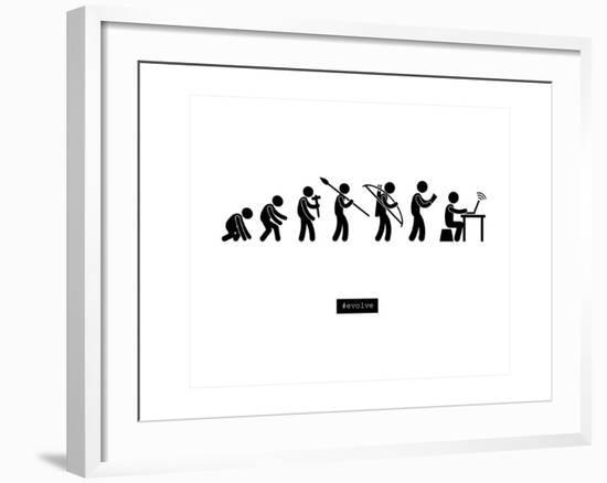 #Evolve-null-Framed Art Print