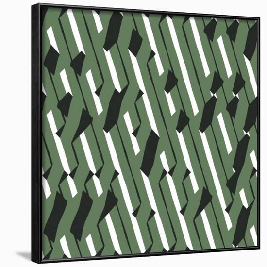 Evolving Geometry - Vector Seamless Pattern-Vytenis Slajus-Framed Art Print