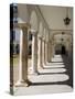 Evora University Arcaded Courtyard, Evora, Alentejo, Portugal, Europe-White Gary-Stretched Canvas