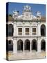 Evora University Arcaded Courtyard, Evora, Alentejo, Portugal, Europe-White Gary-Stretched Canvas