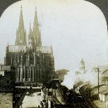 Cologne Cathedral from a Railway Bridge, Cologne, Germany-EW Kelley-Mounted Photographic Print