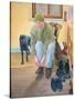Ewan and Minnie in their Kitchen, 2006-Peter Breeden-Stretched Canvas