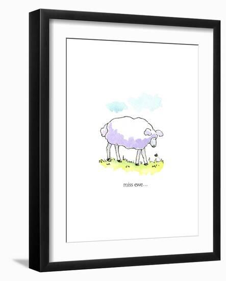 Ewe Miss-Jennifer Zsolt-Framed Premium Giclee Print