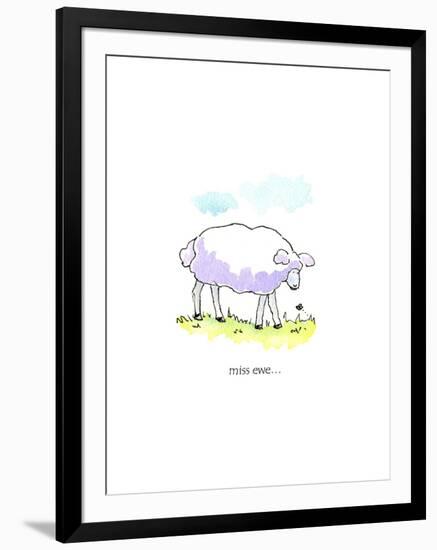 Ewe Miss-Jennifer Zsolt-Framed Giclee Print