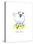 Ewe-Thinking of-Jennifer Zsolt-Stretched Canvas