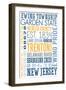 Ewing Township, New Jersey - Typography-Lantern Press-Framed Art Print