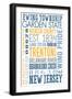 Ewing Township, New Jersey - Typography-Lantern Press-Framed Art Print