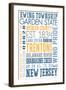 Ewing Township, New Jersey - Typography-Lantern Press-Framed Art Print