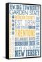 Ewing Township, New Jersey - Typography-Lantern Press-Framed Stretched Canvas