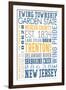 Ewing Township, New Jersey - Typography-Lantern Press-Framed Art Print