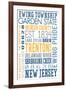 Ewing Township, New Jersey - Typography-Lantern Press-Framed Art Print