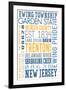 Ewing Township, New Jersey - Typography-Lantern Press-Framed Art Print