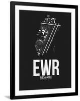 EWR Newark Airport Black-NaxArt-Framed Art Print