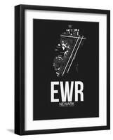 EWR Newark Airport Black-NaxArt-Framed Art Print