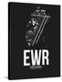 EWR Newark Airport Black-NaxArt-Stretched Canvas