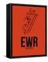 EWR Newark Airport Orange-NaxArt-Framed Stretched Canvas
