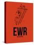 EWR Newark Airport Orange-NaxArt-Stretched Canvas