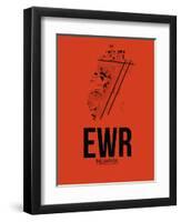 EWR Newark Airport Orange-NaxArt-Framed Art Print