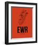 EWR Newark Airport Orange-NaxArt-Framed Art Print