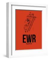 EWR Newark Airport Orange-NaxArt-Framed Art Print