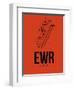 EWR Newark Airport Orange-NaxArt-Framed Art Print