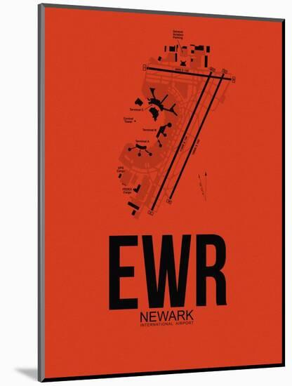 EWR Newark Airport Orange-NaxArt-Mounted Art Print