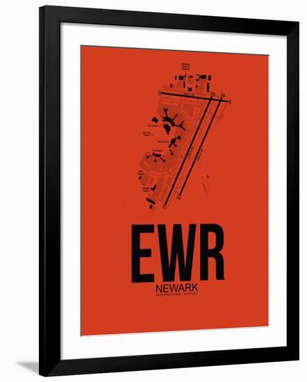 EWR Newark Airport Orange-NaxArt-Framed Art Print