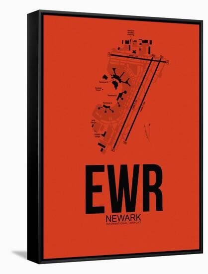 EWR Newark Airport Orange-NaxArt-Framed Stretched Canvas
