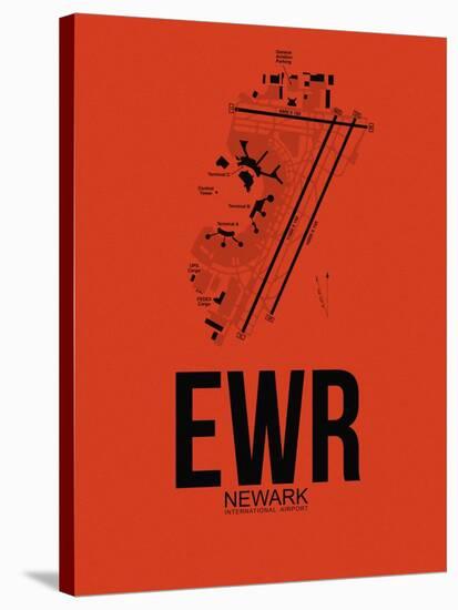 EWR Newark Airport Orange-NaxArt-Stretched Canvas