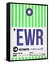 EWR Newark Luggage Tag I-NaxArt-Framed Stretched Canvas