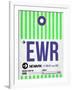 EWR Newark Luggage Tag I-NaxArt-Framed Art Print