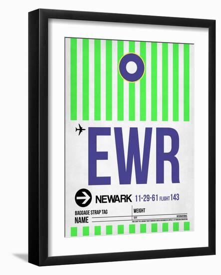 EWR Newark Luggage Tag I-NaxArt-Framed Art Print