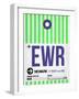 EWR Newark Luggage Tag I-NaxArt-Framed Art Print