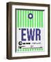 EWR Newark Luggage Tag I-NaxArt-Framed Art Print