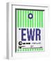 EWR Newark Luggage Tag I-NaxArt-Framed Art Print