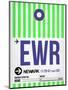 EWR Newark Luggage Tag I-NaxArt-Mounted Art Print