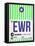 EWR Newark Luggage Tag I-NaxArt-Framed Stretched Canvas