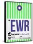 EWR Newark Luggage Tag I-NaxArt-Framed Stretched Canvas