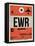 EWR Newark Luggage Tag I-NaxArt-Framed Stretched Canvas