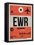 EWR Newark Luggage Tag I-NaxArt-Framed Stretched Canvas