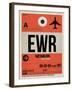 EWR Newark Luggage Tag I-NaxArt-Framed Art Print