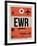 EWR Newark Luggage Tag I-NaxArt-Framed Art Print