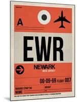 EWR Newark Luggage Tag I-NaxArt-Mounted Art Print